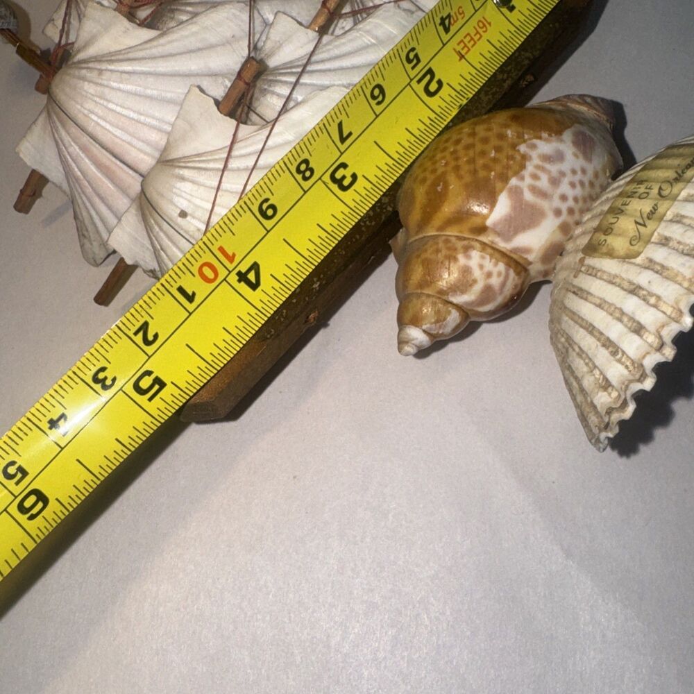 Vintage Sea Shell Ship boat Souvenir Of New Orleans - Picture 5 of 5
